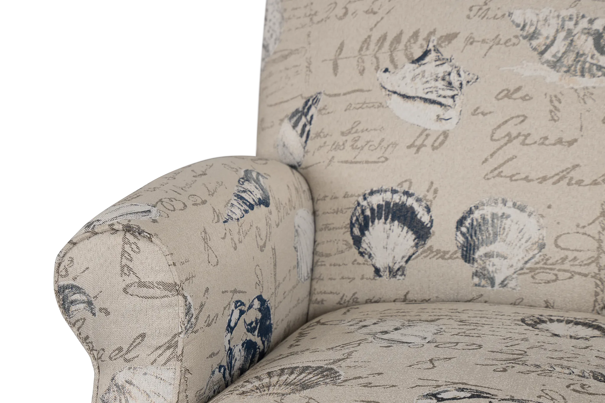 Shelly Light Beige Fabric Push Back Recliner