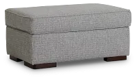 Austin Gray Fabric Ottoman