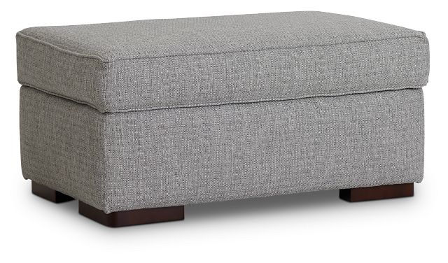 Austin Gray Fabric Ottoman