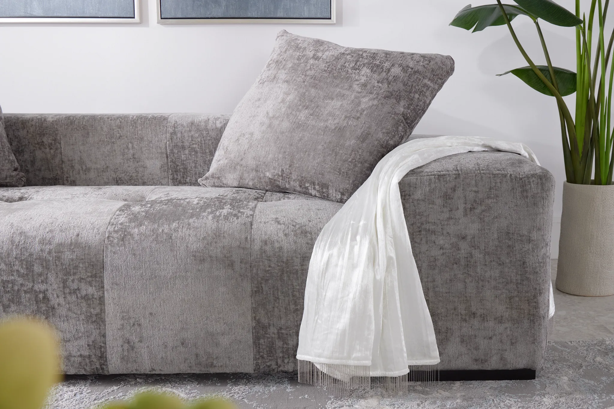 Skylar Gray Fabric Sofa