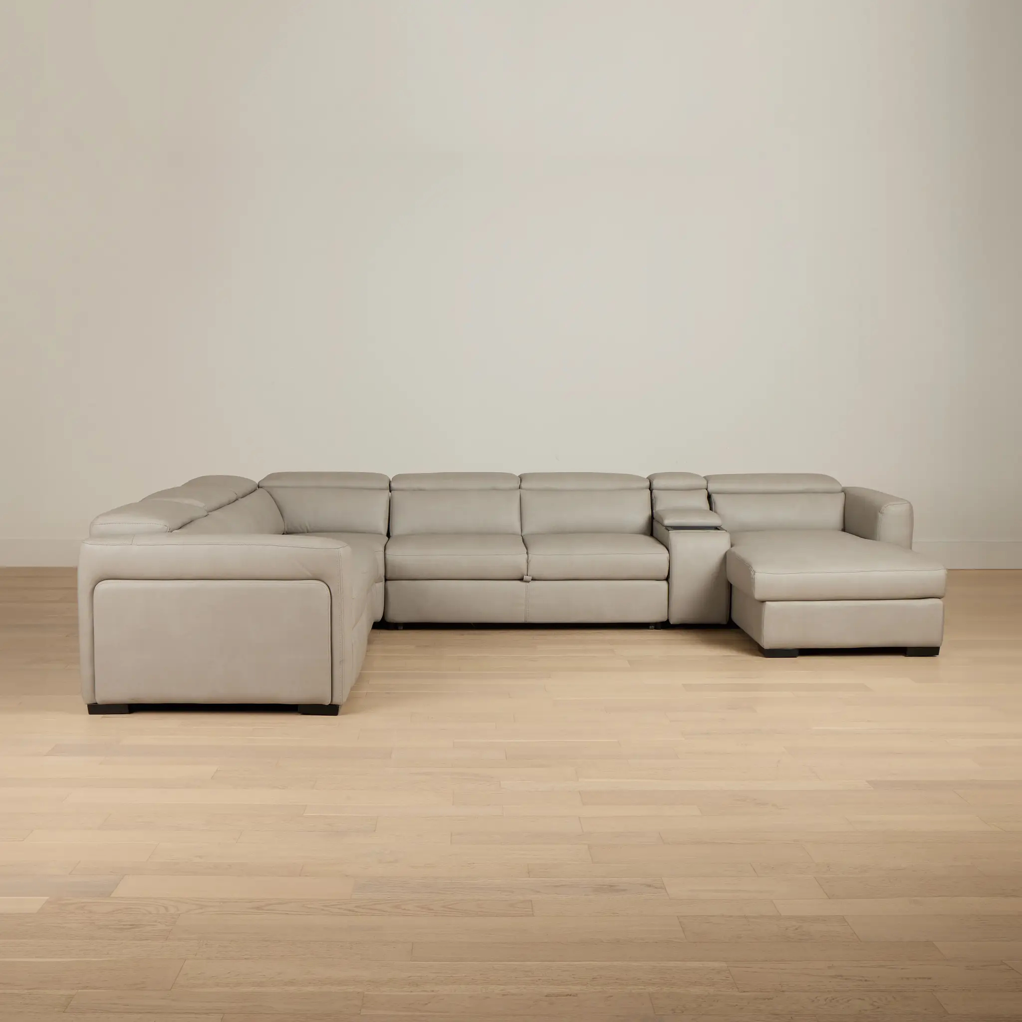Melody Light Gray Storage Medium Right Power Reclining Chaise Sleeper Sect Melody Light Gray Storage Medium Right Power Reclining Chaise Sleeper Sect