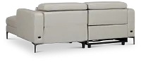 Ava Light Gray Micro Right Chaise Power Reclining Sectional