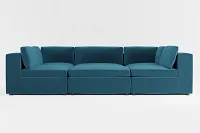 Destin Joya Teal Velvet 6-piece Pit Sectional
