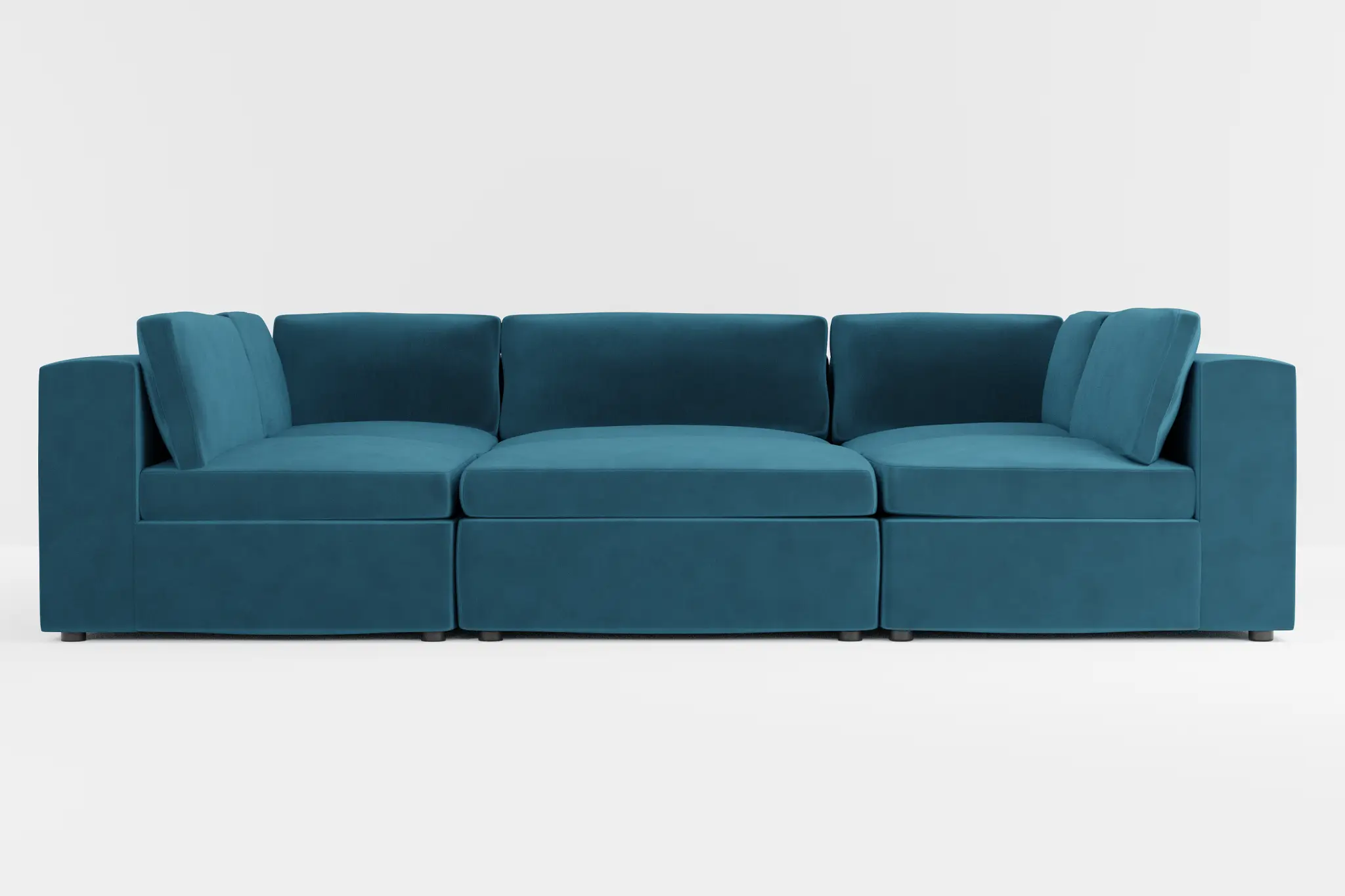 Destin Joya Teal Velvet 6-piece Pit Sectional Destin Joya Teal Velvet 6-piece Pit Sectional