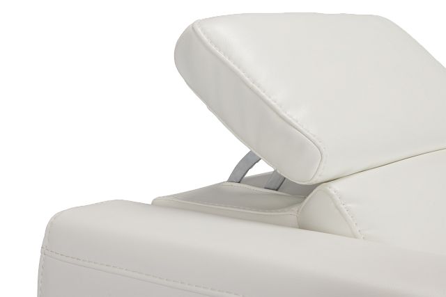 Lombardy White Micro Power Recliner
