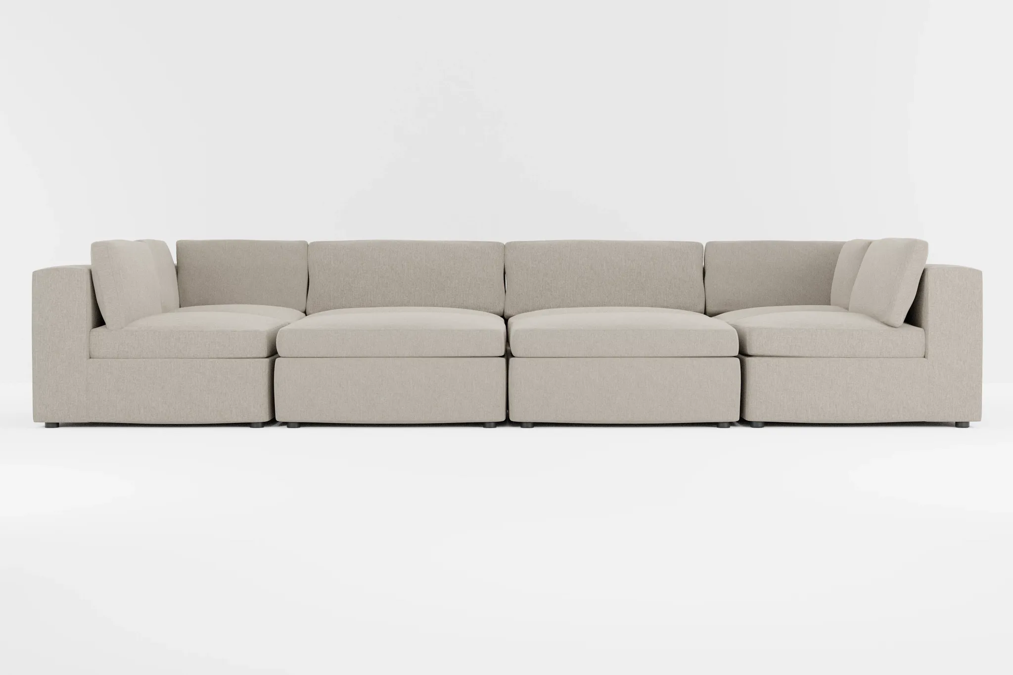 Destin Elevation Khaki Fabric 8-piece Pit Sectional