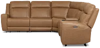 Colton Brown Micro Medium Triple Power 2-arm Sectional