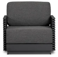 Monterey Black Aluminum Chair With Gray Cushion