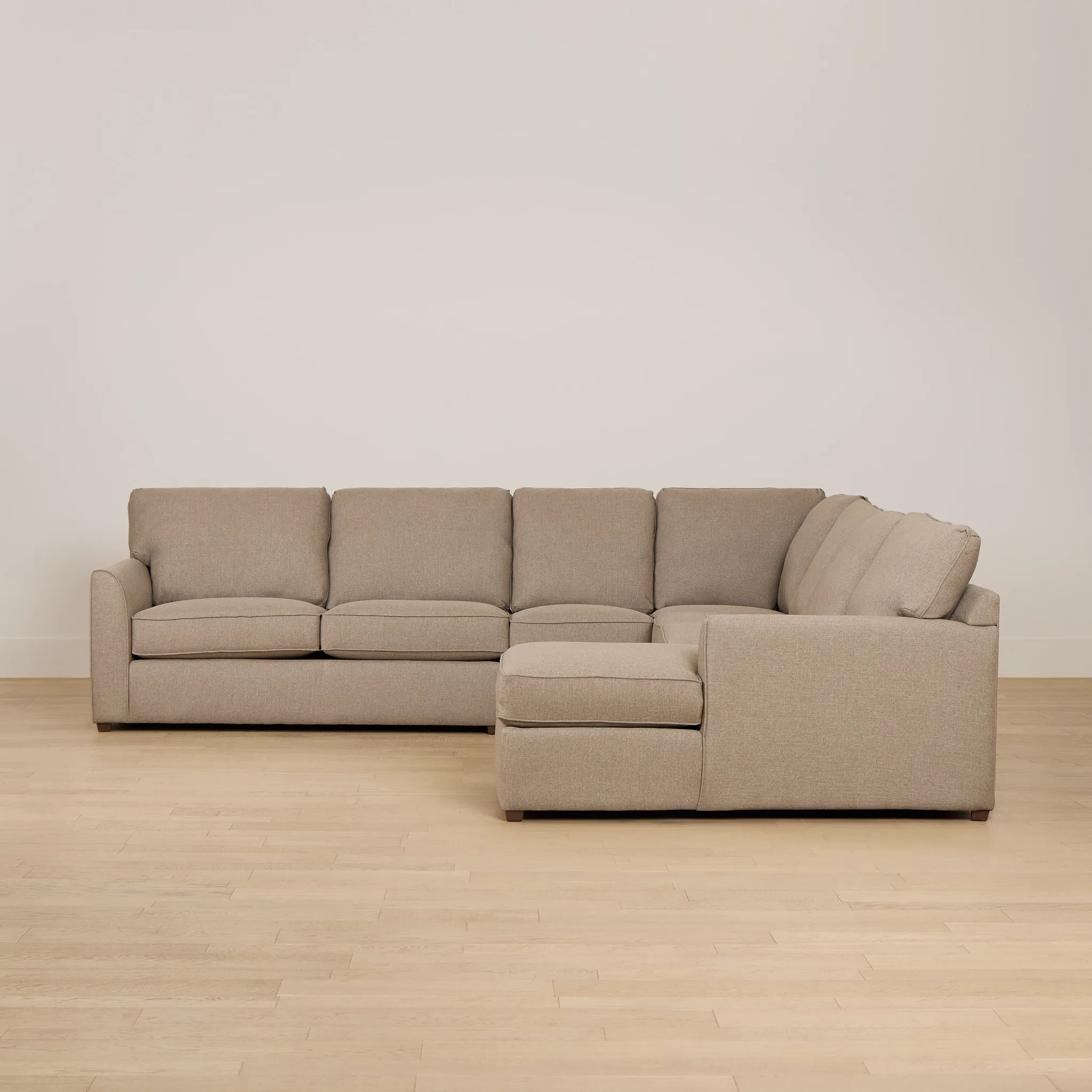 Tate Brown Fabric Large Right Chaise Sectional