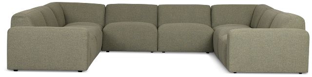 Baylor Green Fabric 8-piece Modular Sectional