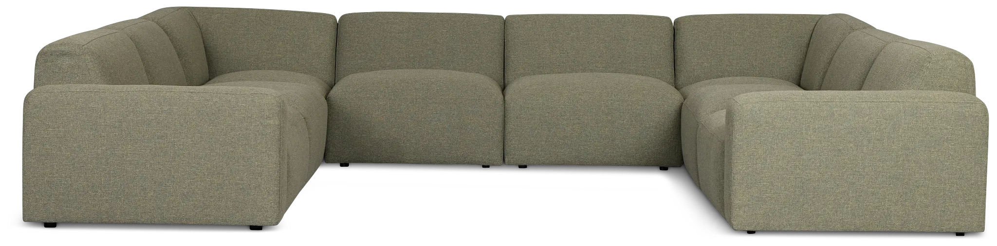 Baylor Green Fabric 8-piece Modular Sectional