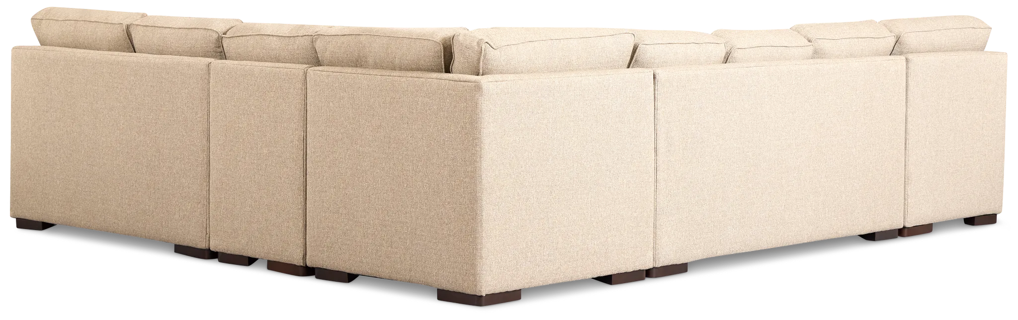 Sinclair Brown Fabric Left Chaise Cooling Memory Foam Sleeper Sectional