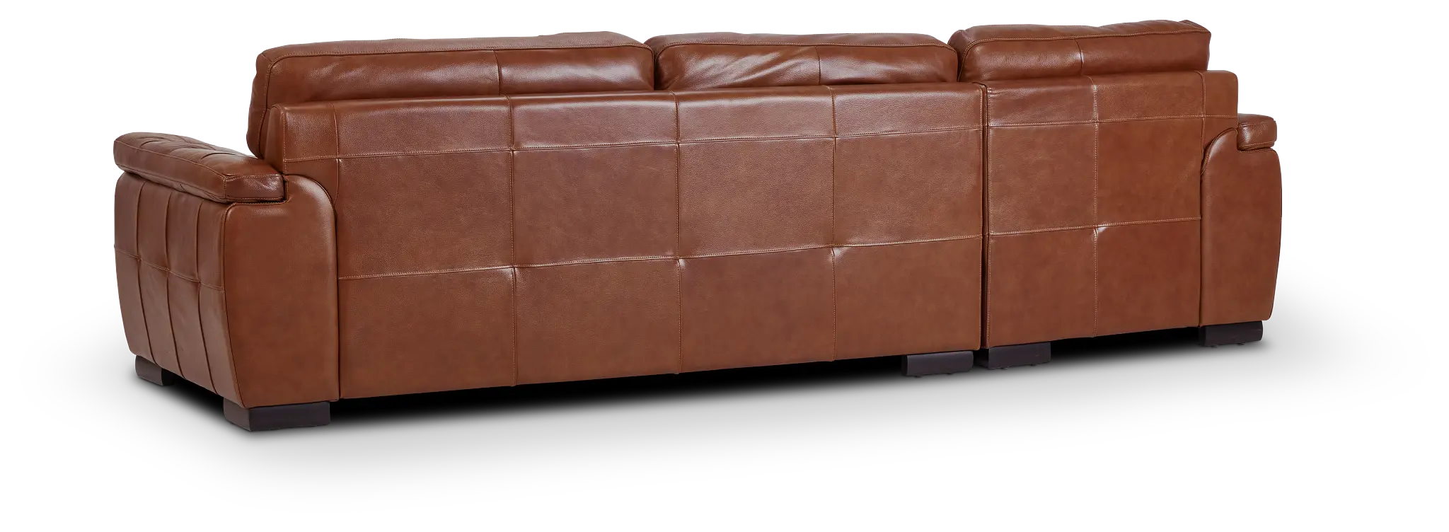 Braden Medium Brown Leather Small Left Chaise Sectional Braden Medium Brown Leather Small Left Chaise Sectional