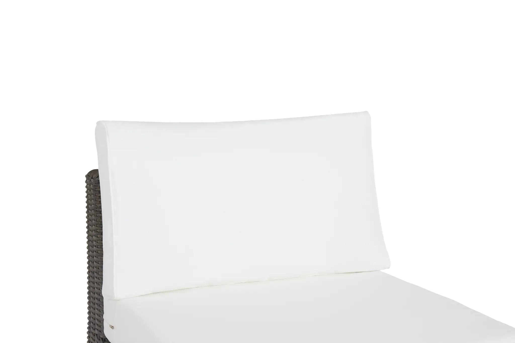 Tulum White Woven Armless Chair W/ Cushion Tulum White Woven Armless Chair W/ Cushion