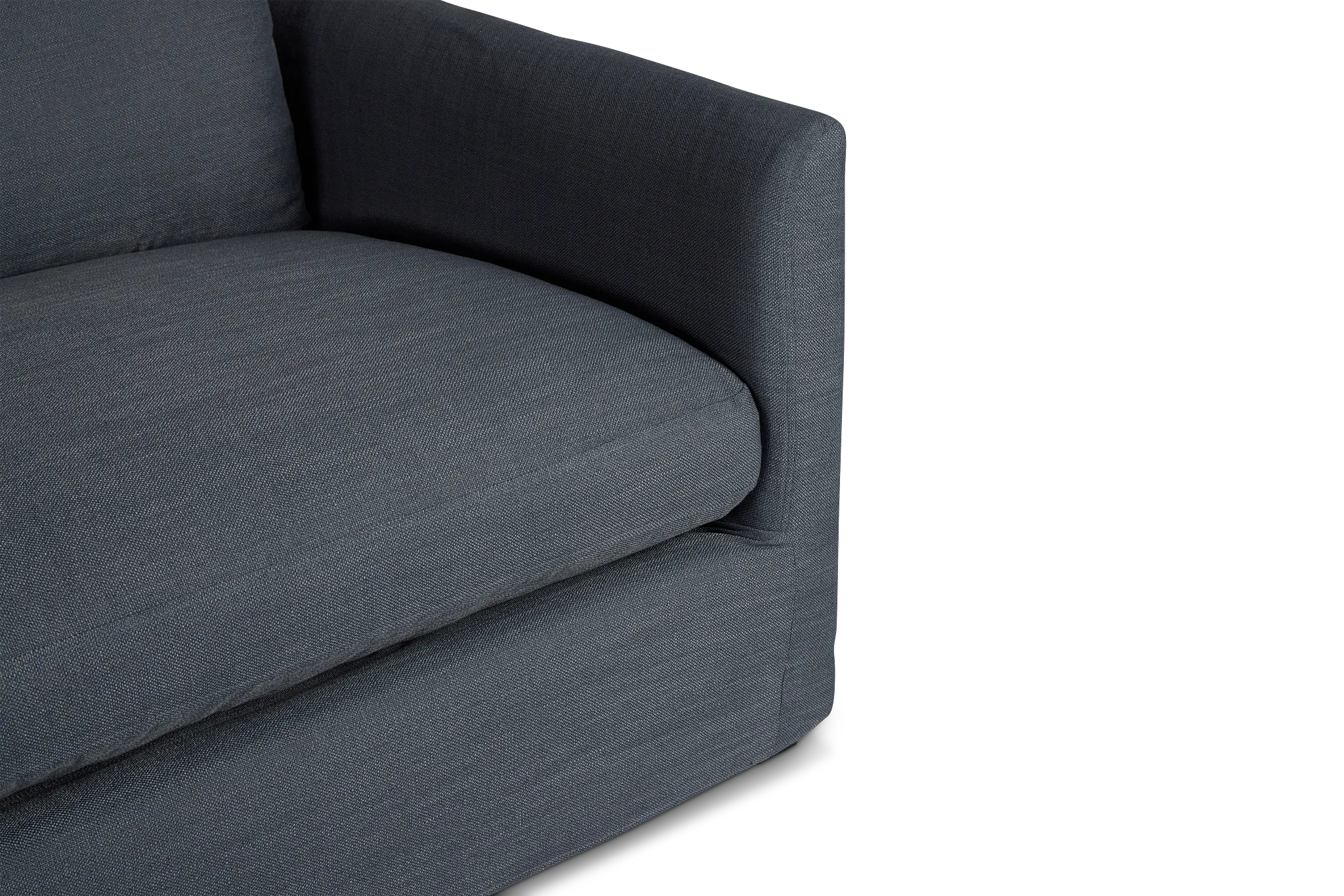 Willow Navy Fabric Large Two-arm Sectional