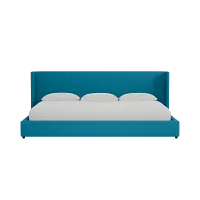 Captiva Joya Teal 48" Upholstered Shelter Bed