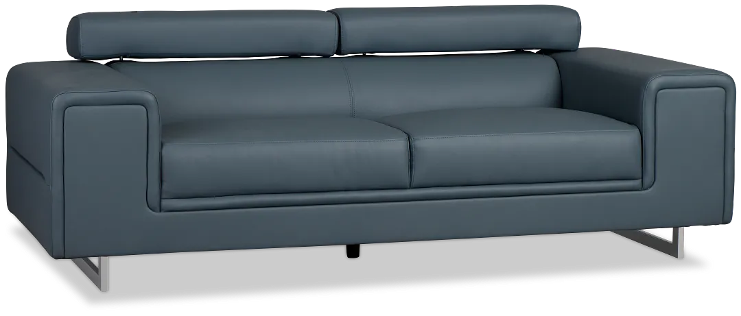 Drew Dark Blue Micro Sofa