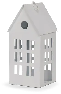 House White Medium Candle Holder