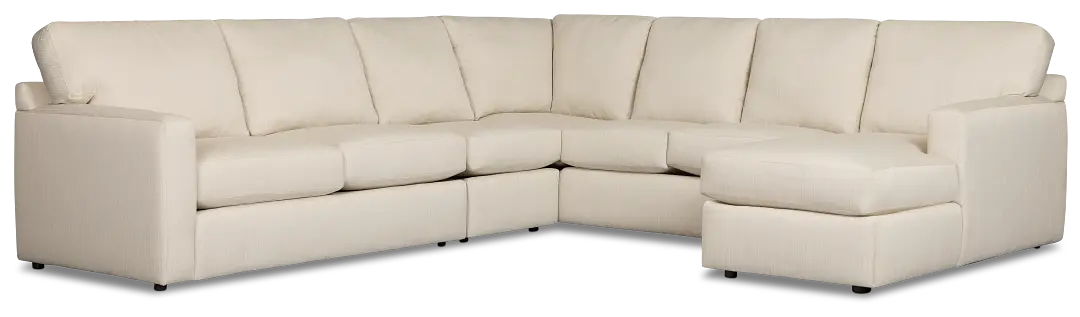 Rhodes Beige Fabric Large Right Chaise Sectional Rhodes Beige Fabric Large Right Chaise Sectional