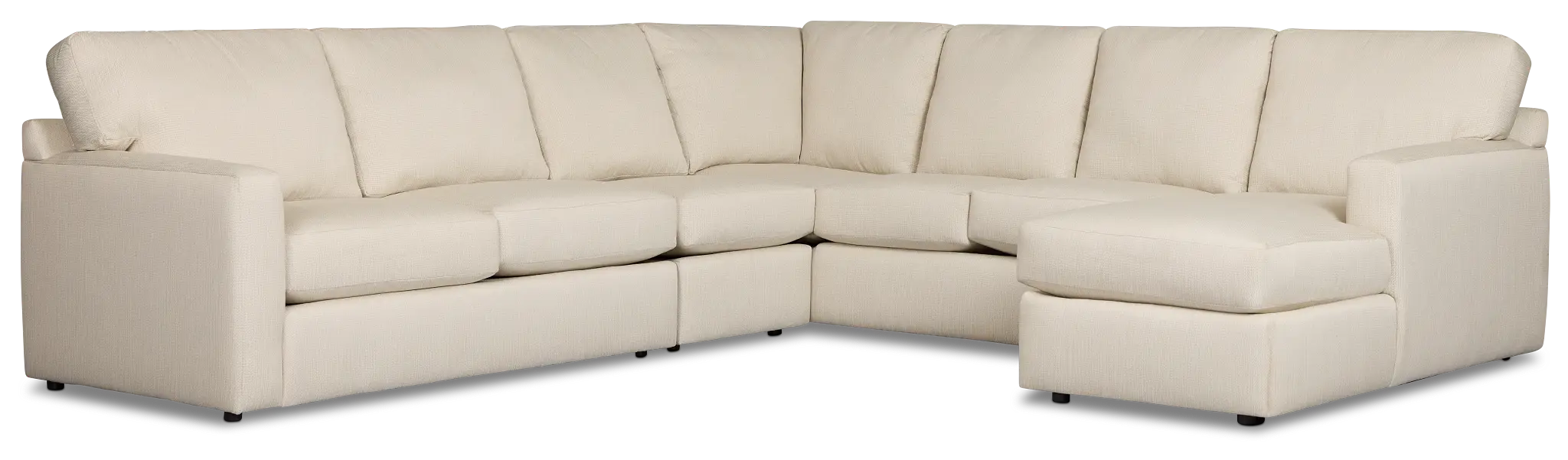Rhodes Beige Fabric Large Right Chaise Sectional Rhodes Beige Fabric Large Right Chaise Sectional