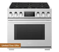 Sks 360 Series Stainless Steel 36" Gas Range