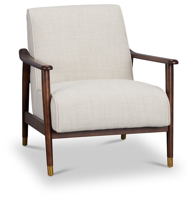 Julian Dark Beige Fabric Accent Chair