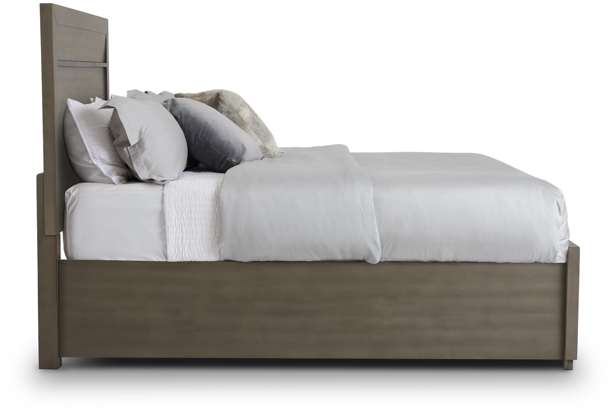 Zurich Gray Panel Storage Bed