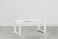 Linear2 White Aluminum Coffee Table