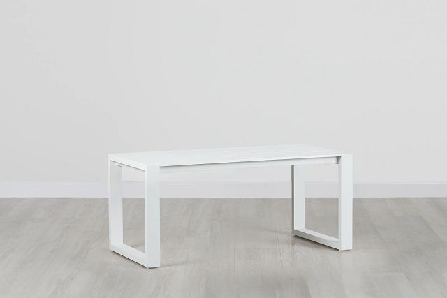 Linear2 White Aluminum Coffee Table