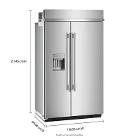 Kitchenaid 748 Series Stainless Steel 48" Built In Side By Side Refrigerator