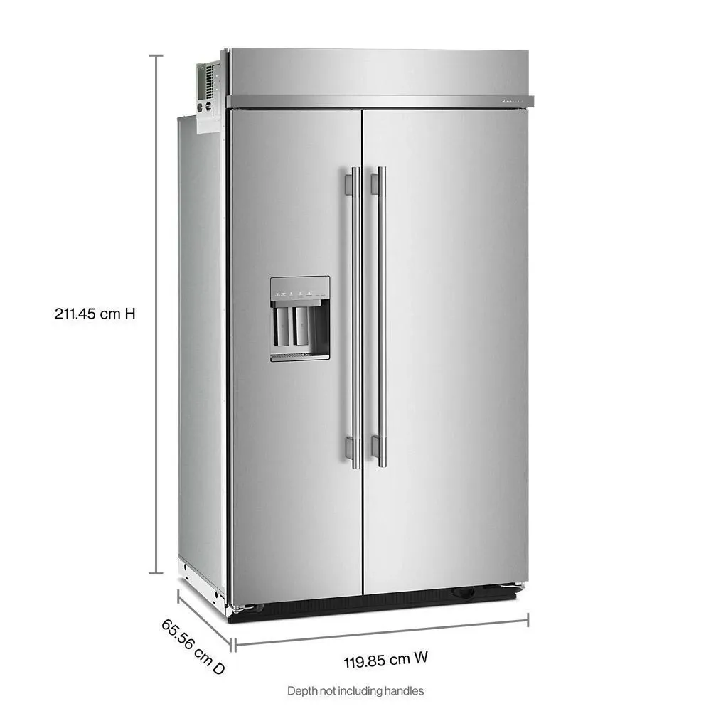 Kitchenaid 748 Series Stainless Steel 48" Built In Side By Side Refrigerator
