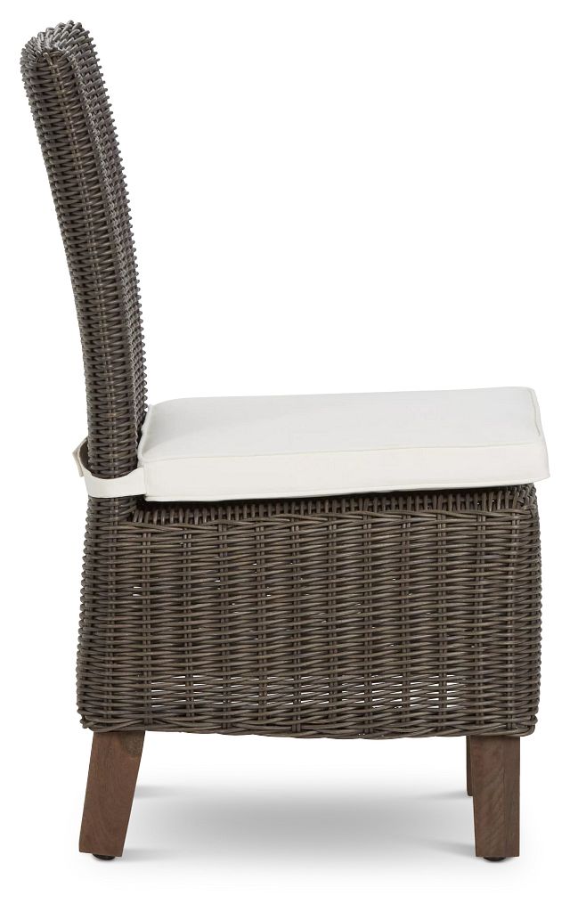 Canyon Gray White Woven Side Chair (2)