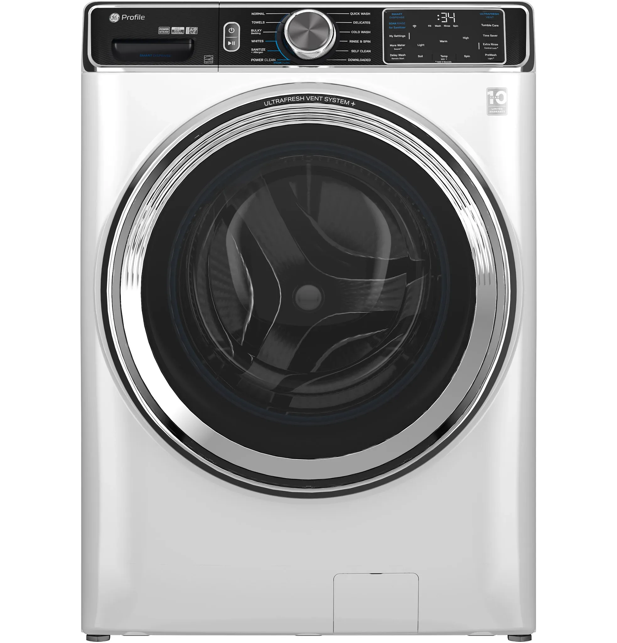 Ge Profile 870 Series White Front Load Washer