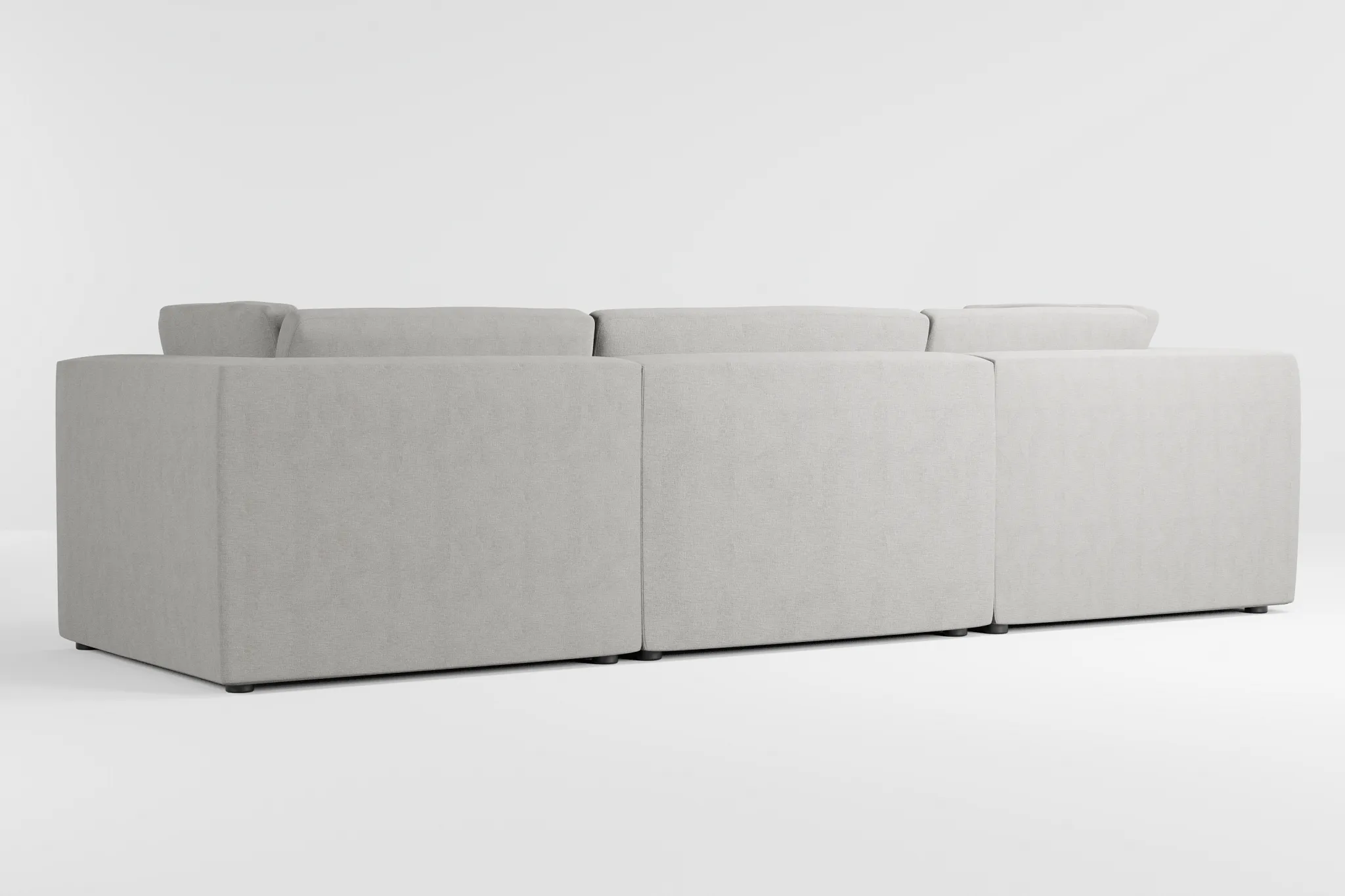 Destin Maguire Gray Fabric 3-piece Modular Sofa