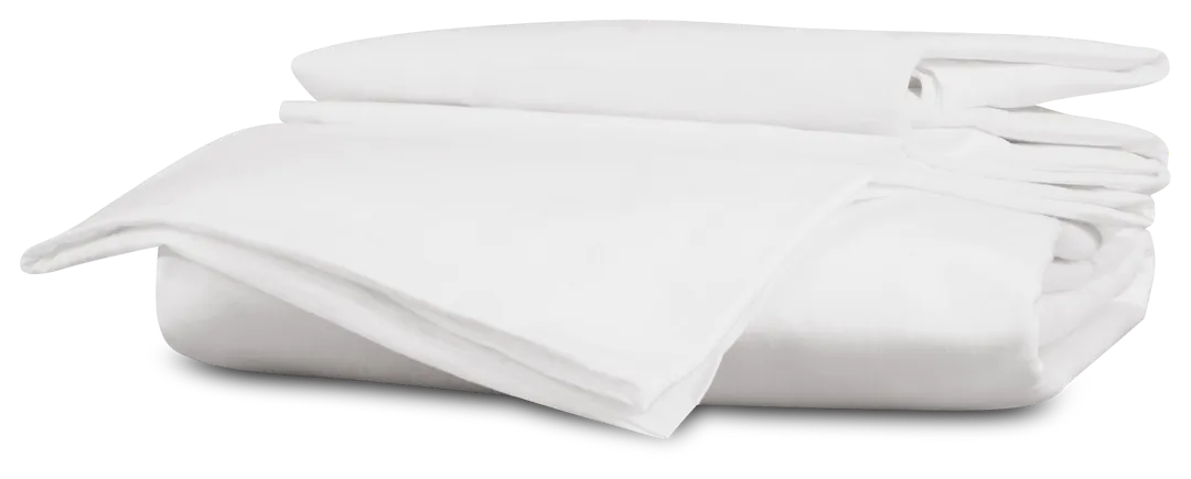 Rest & Renew Percale Cotton White 200 Thread Sheet Set
