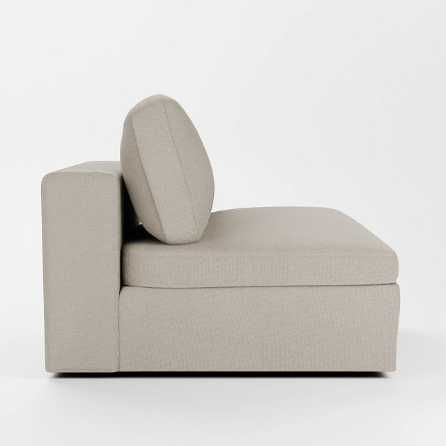 Destin Suave Beige Fabric Swivel Chair