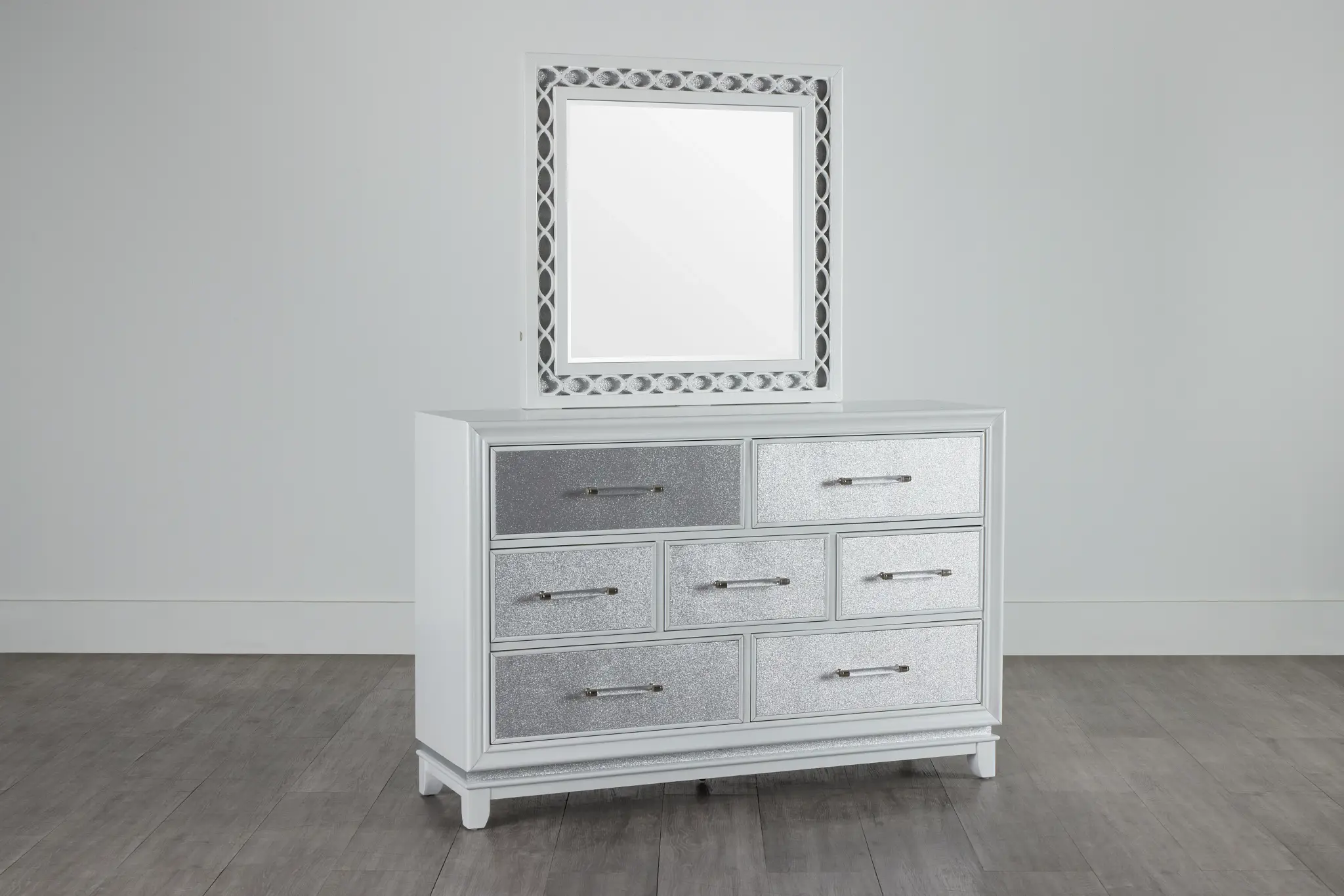 Valentina White Dresser & Mirror Valentina White Dresser & Mirror