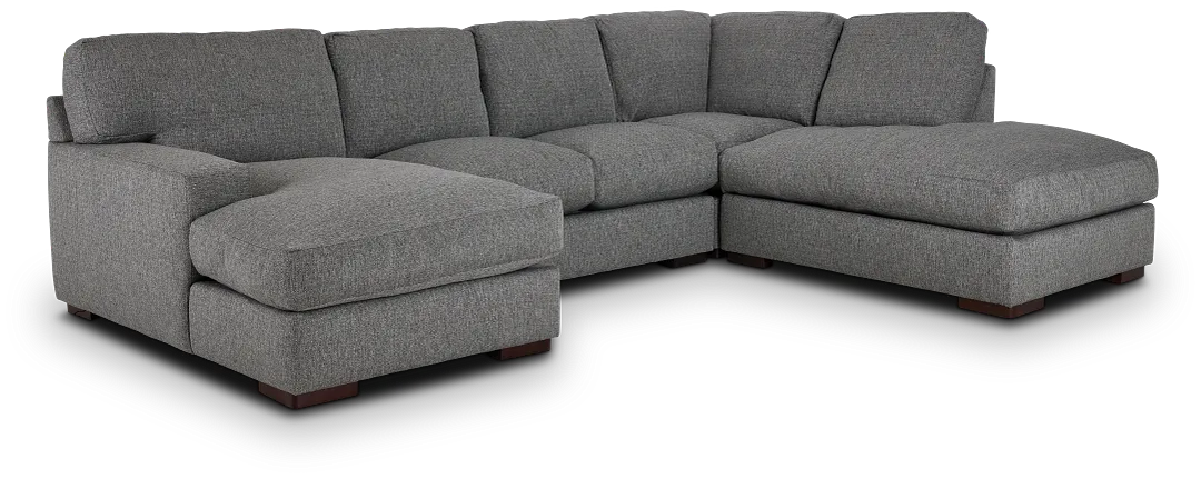 Veronica Dark Gray Down Small Right Bumper Sectional