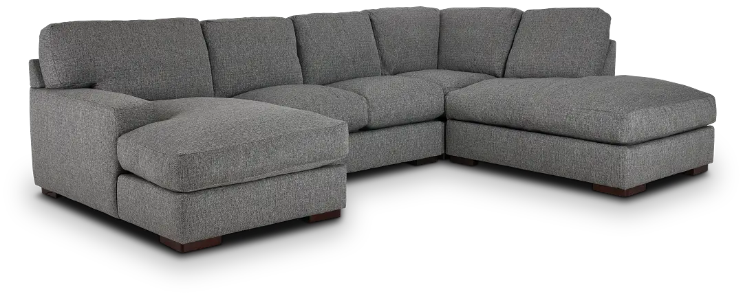 Veronica Dark Gray Down Small Right Bumper Sectional Veronica Dark Gray Down Small Right Bumper Sectional