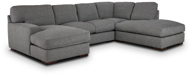 Veronica Dark Gray Down Small Right Bumper Sectional