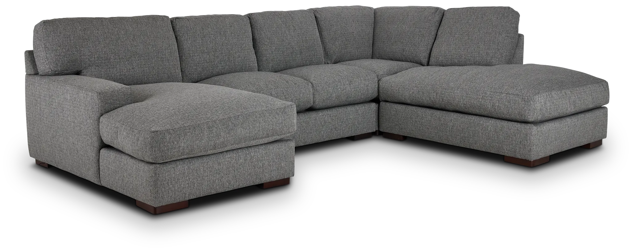 Veronica Dark Gray Down Small Right Bumper Sectional
