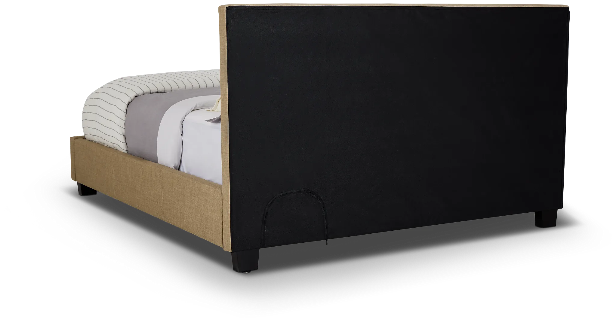 Madden Taupe Uph Platform Bed