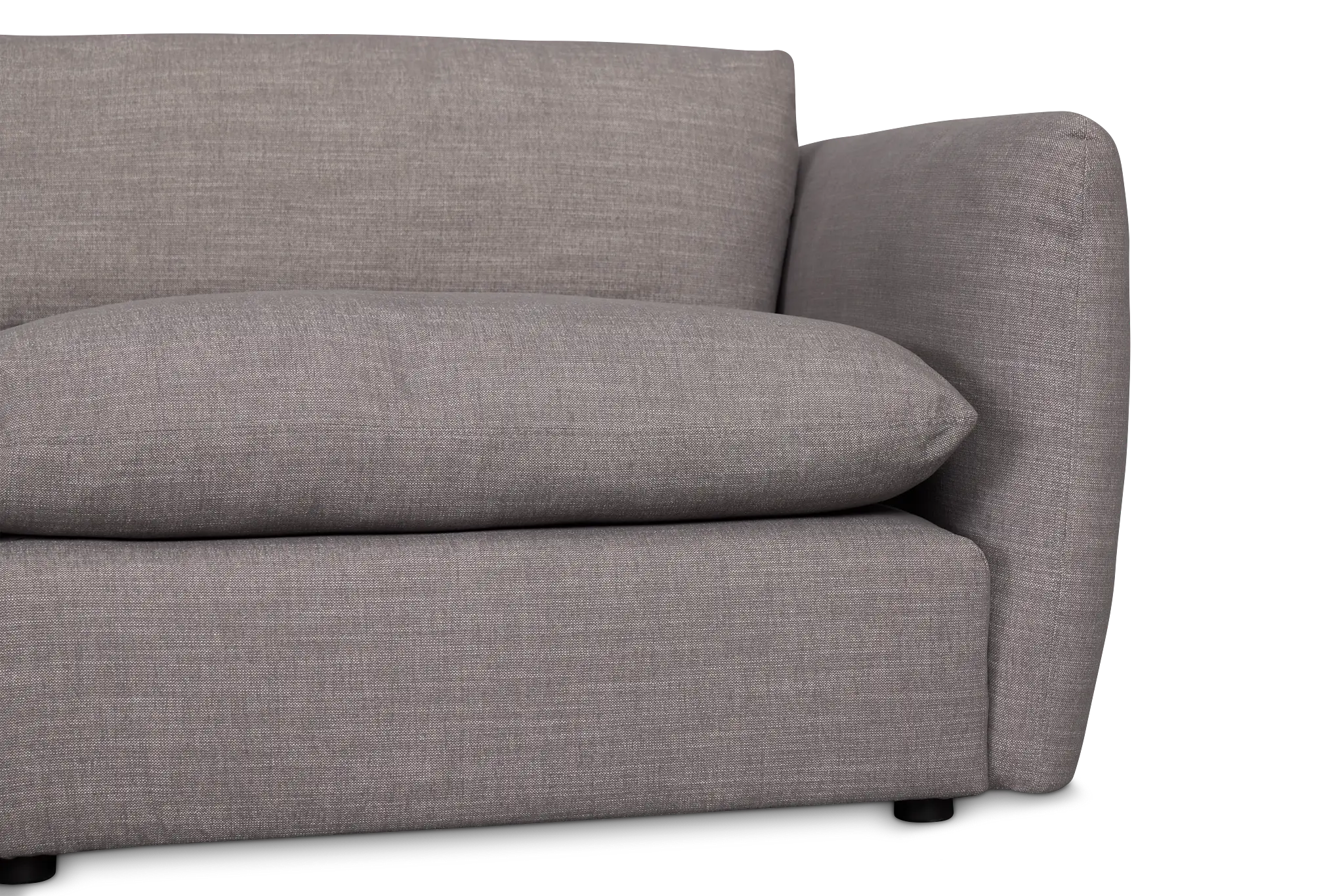 Serena Gray Fabric 4-piece Left Facing Bumper Sectional Serena Gray Fabric 4-piece Left Facing Bumper Sectional