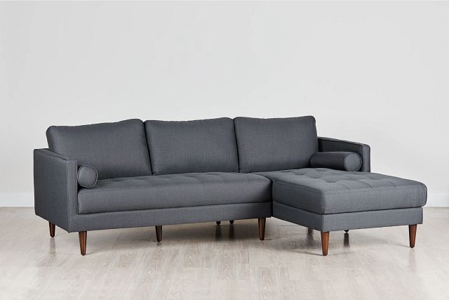 Rue Gray Fabric Right Chaise Sectional