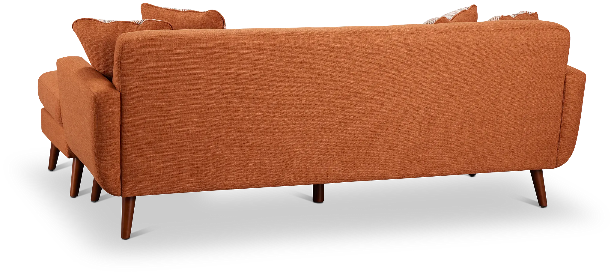 Raya Orange Fabric Chaise Sectional