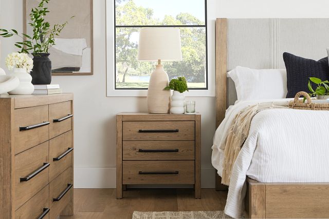Tahoe Light Tone Uph Panel Bed