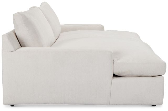 Stella Ivory Fabric Double Chaise Sectional