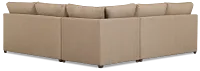 Tate Brown Fabric Medium 2-arm Left Cooling Memory Foam Sleeper Sect