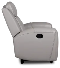 Walker Light Gray Lthr/vinyl Recliner