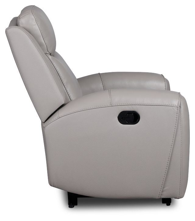 Walker Light Gray Lthr/vinyl Recliner